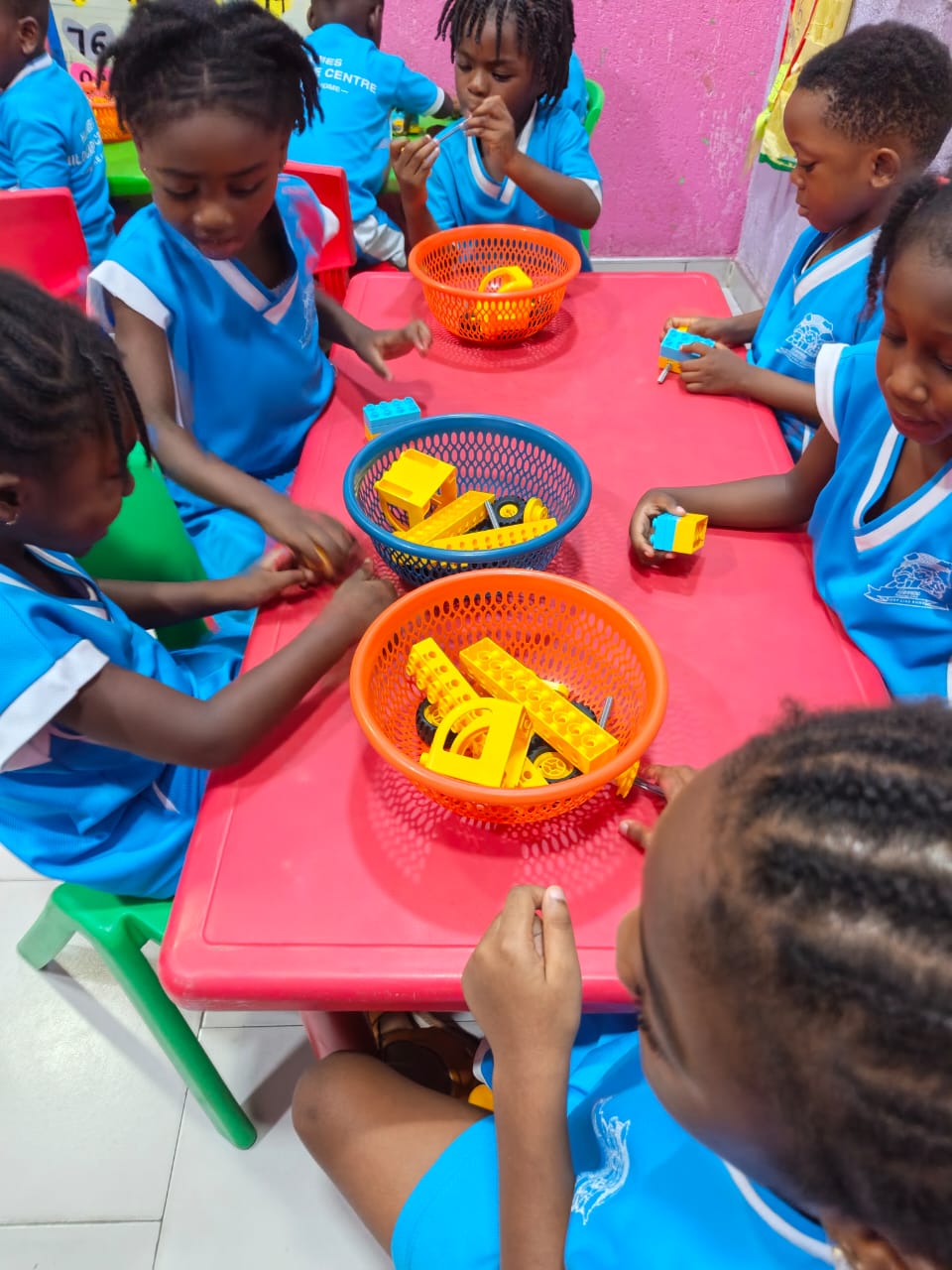 A child engaged in a Hannies learning activity